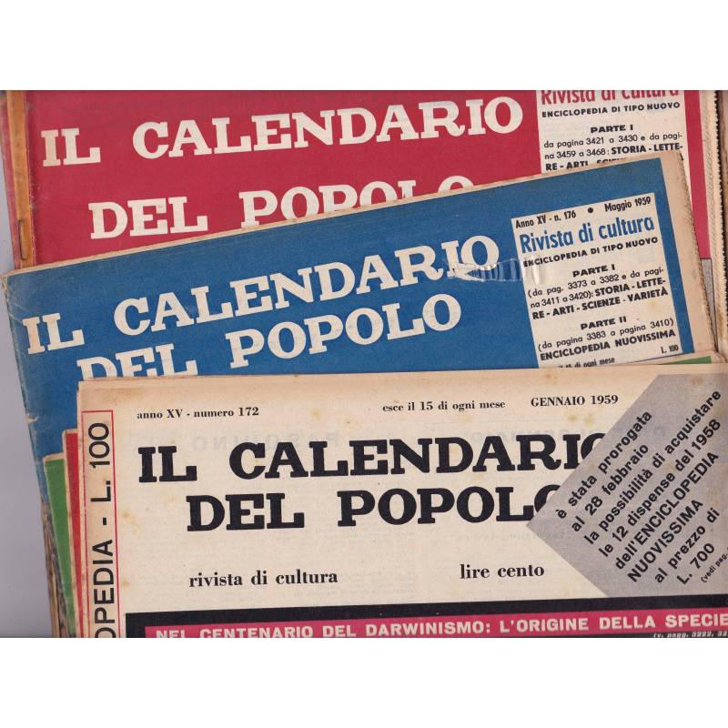 Il Calendario del Popolo. 1959. Annata completa.