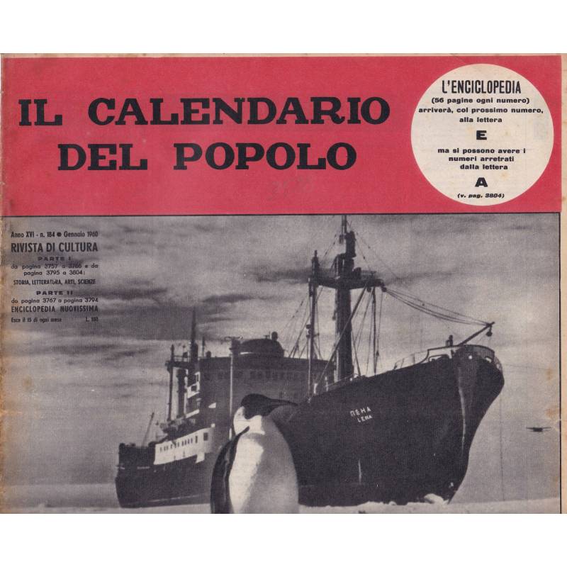 Il Calendario del Popolo. Gennaio 1960.