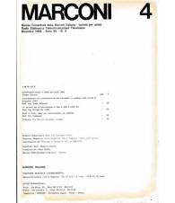 Marconi. Rivista trimestrale della Marconi Italiana. Anno VII n. 4 Dicembre 1965