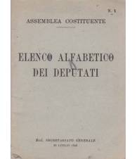 Assemblea costituente. Elenco alfabetico dei deputati. 25 luglio 1946.