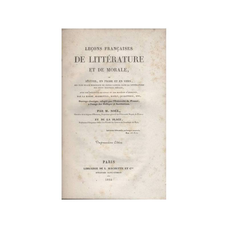 Leçons choisies de littérature française et de morale. 1-2