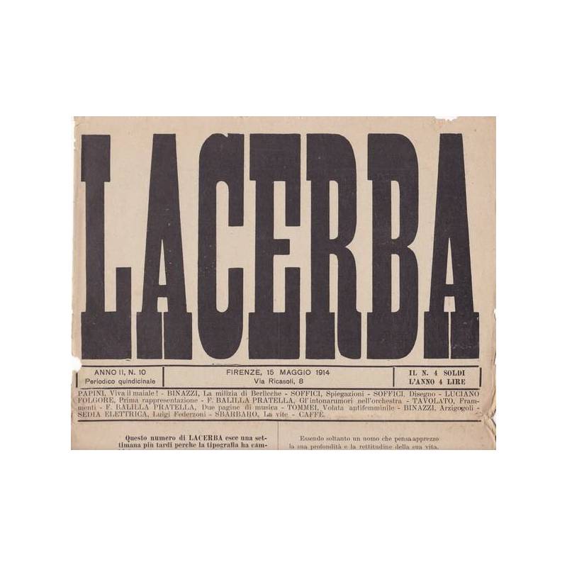 Lacerba. Anno II. N. 10. 15 Maggio 1914.