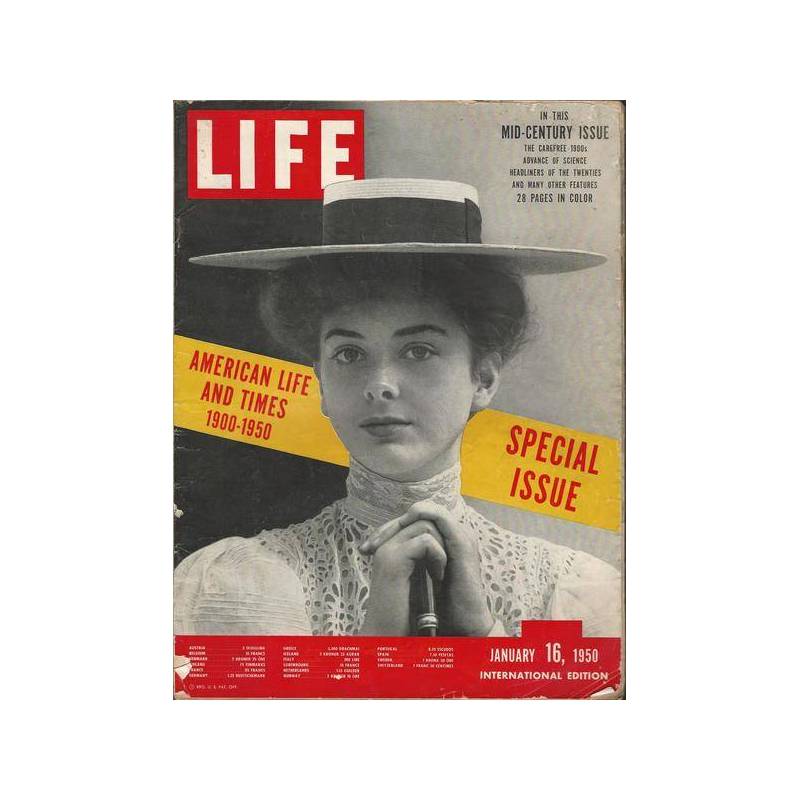 LIFE Magazine - January 16, 1950. International Edition