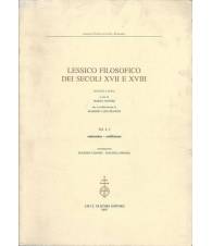 LESSICO FILOSOFICO DEI SECOLI XVII E XVIII. SEZIONE LATINA. Volume I,3