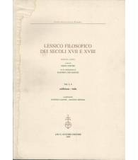 LESSICO FILOSOFICO DEI SECOLI XVII E XVIII. SEZIONE LATINA. Volume I,4