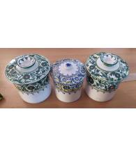 Lotto 3 pz contenitori in ceramica