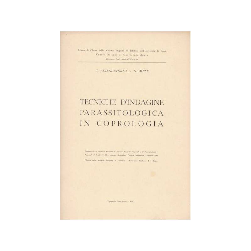 Tecniche d'indagine parassitologica in coprologia