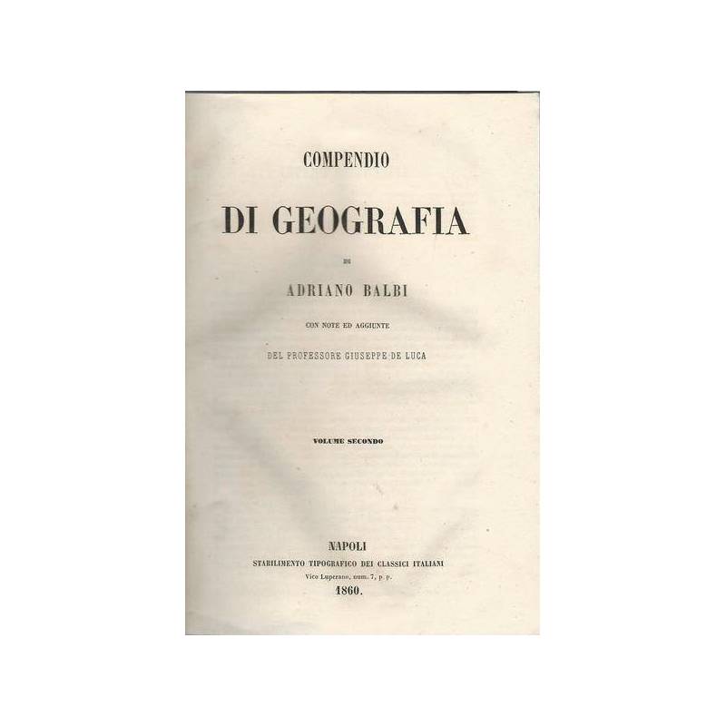 COMPENDIO DI GEOGRAFIA - Volume secondo