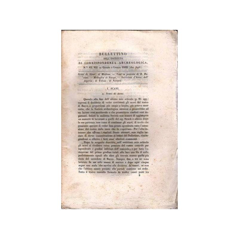 BULLETTINO DELL'INSTITUTO DI CORRISPONDENZA ARCHEOLOGICA 1862