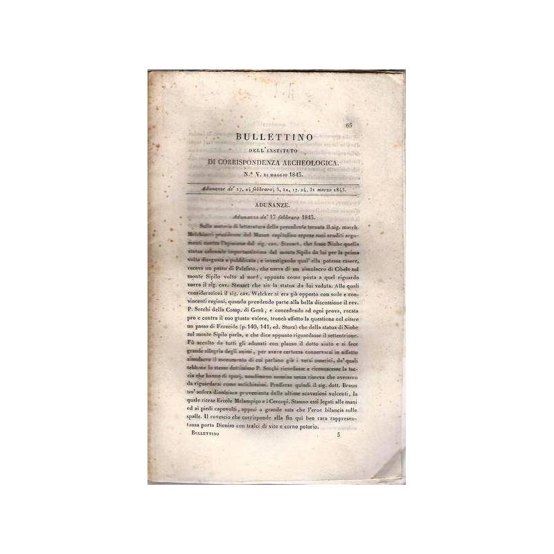 BULLETTINO DELL'INSTITUTO DI CORRISPONDENZA ARCHEOLOGICA 1843