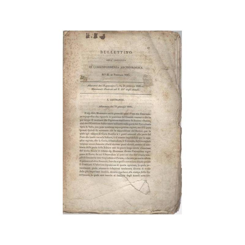 BULLETTINO DELL'INSTITUTO DI CORRISPONDENZA ARCHEOLOGICA 1845