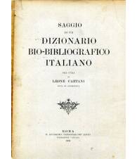 Saggio Di Un Dizionario Bio-Bibliografico Italiano