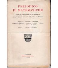 Periodico di matematiche.Storia - Didattica - Filosofia.Serie IV -Vol.V 5 numeri