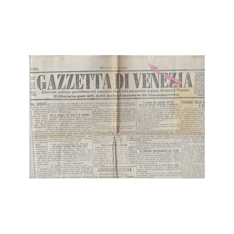 Gazzetta di Venezia. 2 Agosto 1899.