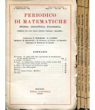 Periodico di matematiche.Storia - didattica - filosofia Serie IV Volume XI 1931