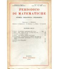 Periodico di matematiche.Storia-didattica-filosofia Serie IV Volume XIX 1939 n.1