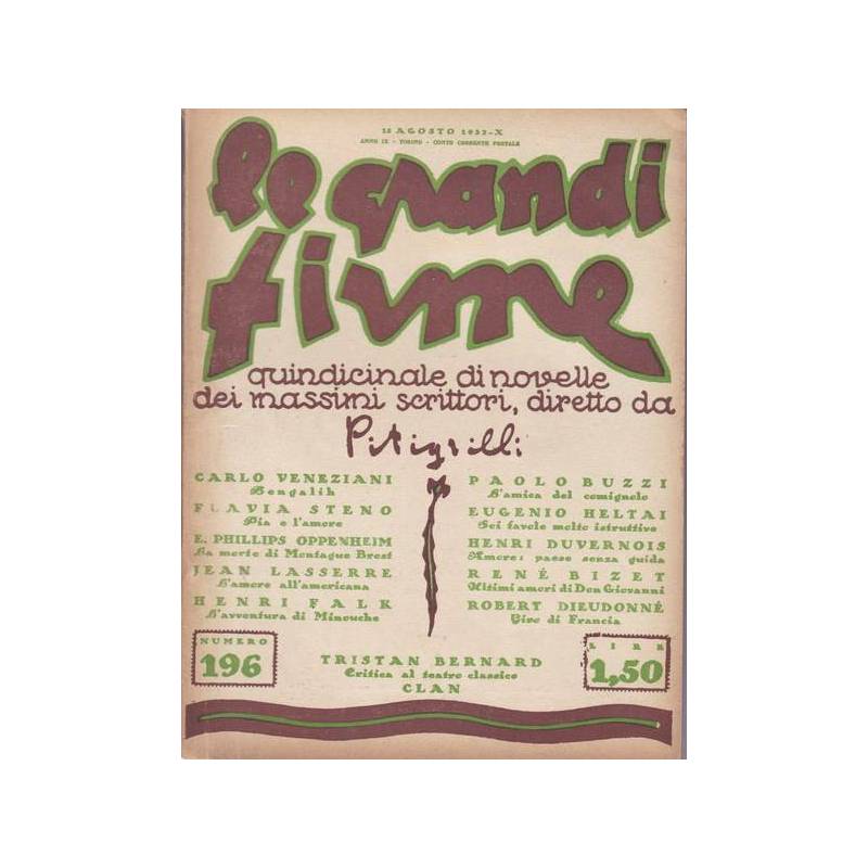 Le Grandi Firme. N. 196. 15 agosto 1932.