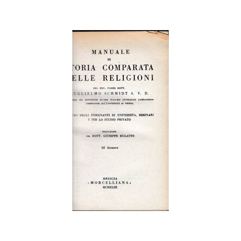 Manuale di storia comparata delle religioni