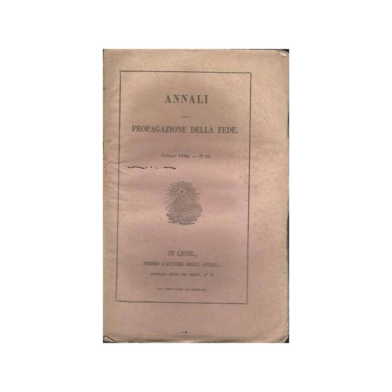 ANNALI DELLA PROPAGAZIONE DELLA FEDE 1844