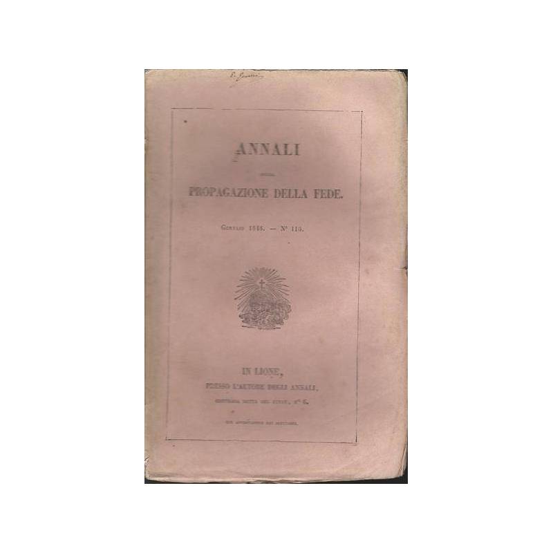 ANNALI DELLA PROPAGAZIONE DELLA FEDE 1848