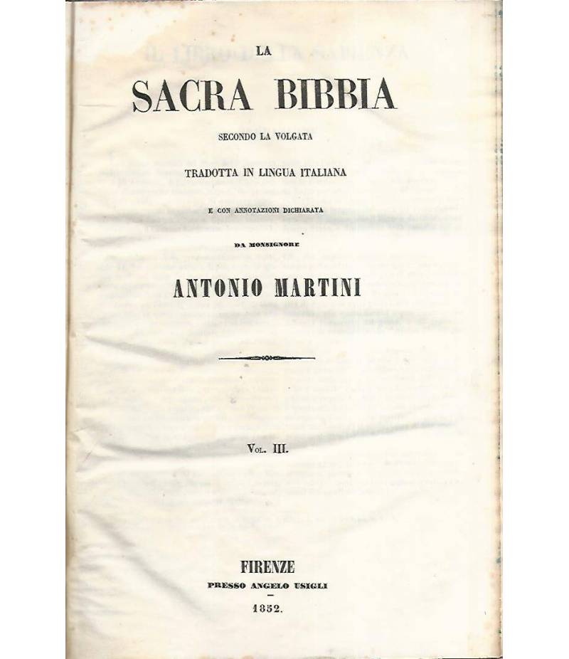 La sacra Bibbia. 4 volumi