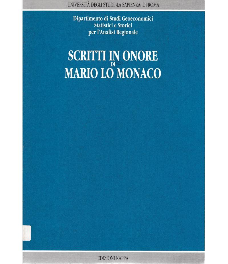 Scritti in onore di Mario Lo Monaco