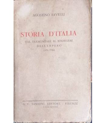 Storia d'Italia dal tramonto al risorgere dell'impero (476 - 1936)