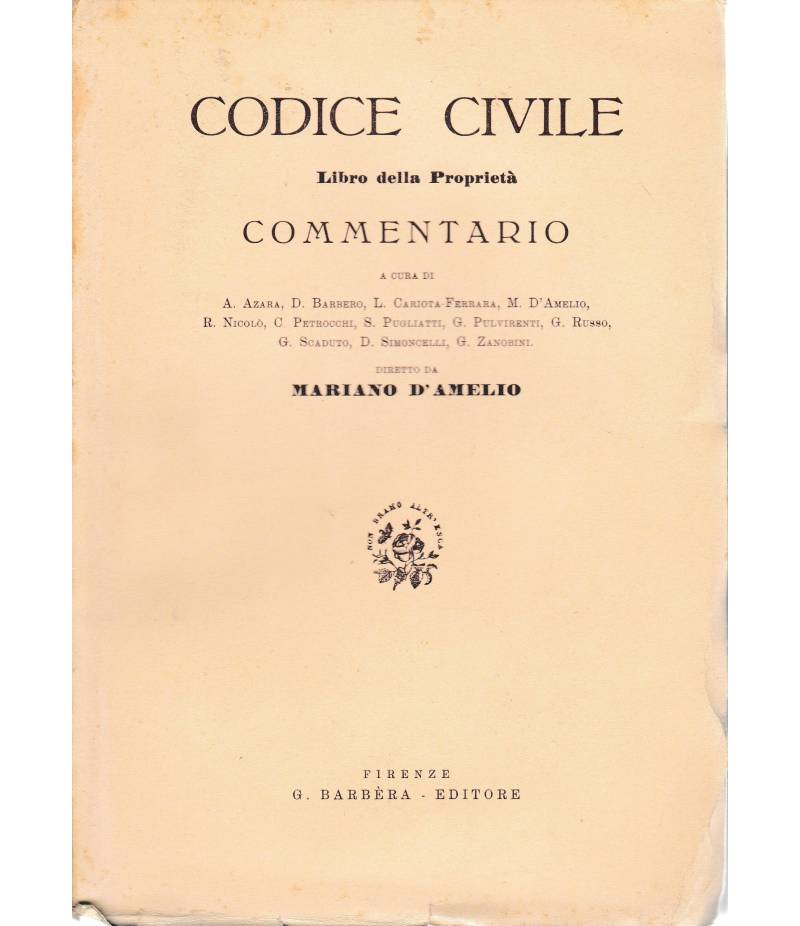 Codice civile. Libro della Proprietà. Commentario