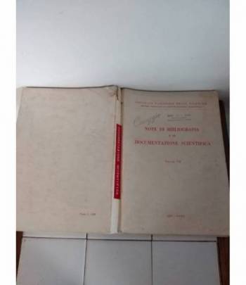 Note di bibliografia e di documentazione scientifica Volume VII