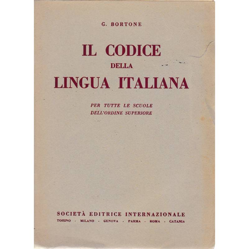 Il codice della lingua italiana