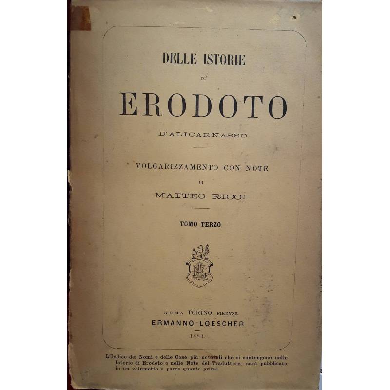 Delle istorie di Erodoto d'Alicarnasso. Volume 3