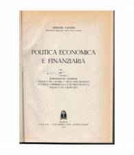 Politica economica e finanziaria. Volume I