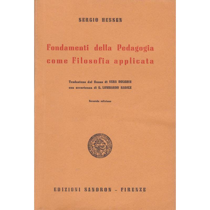 Fondamenti della Pedagogia come Filosofia applicata