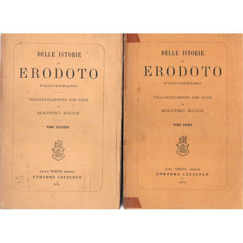 Delle istorie di Erodoto d'Alicarnasso. Volume 1-2 ed indice generale