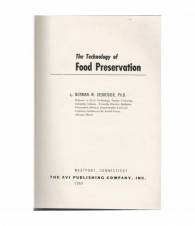 The technology of food preservation