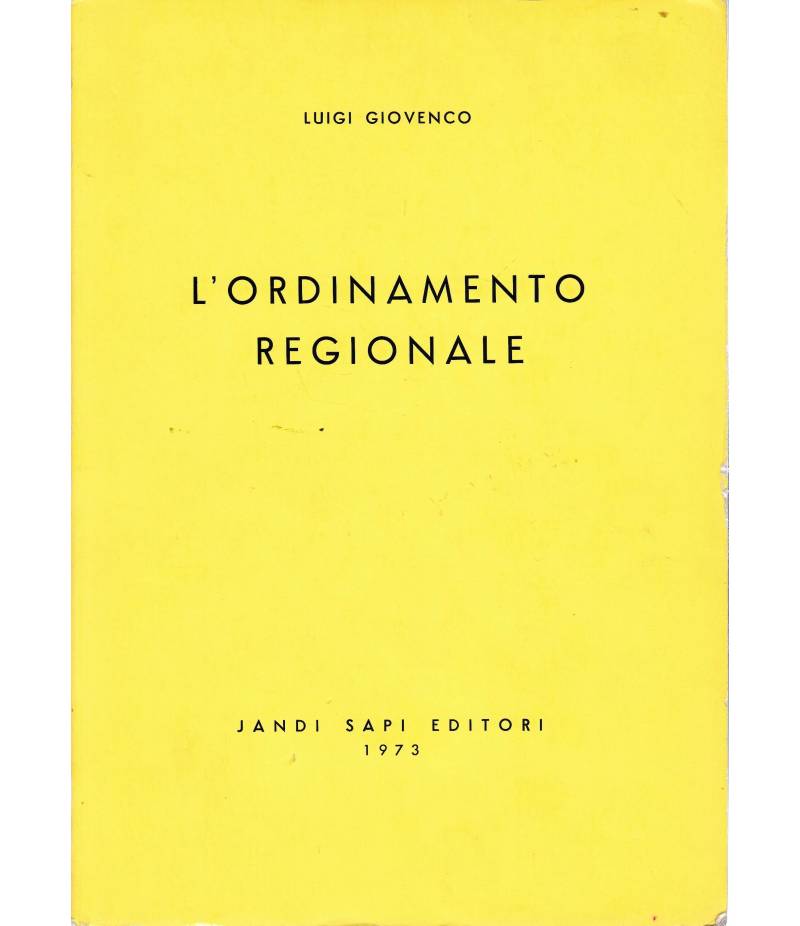 L'ordinamento Regionale