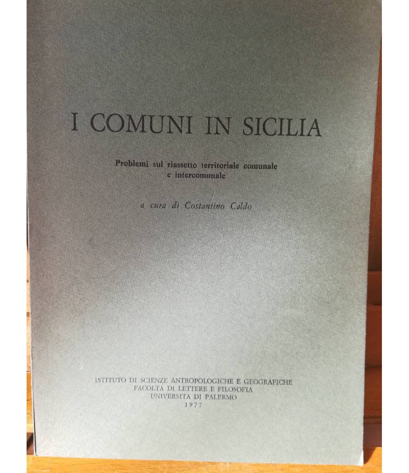 I comuni in Sicilia. Problemi sul riassetto territoriale comunale e intercomunale.