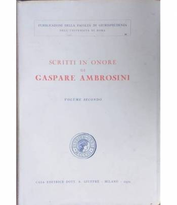 Scritti in onore di Gaspare Ambrosini. Volume 2