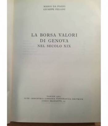 La borsa valori di Genova nel secolo XIX.