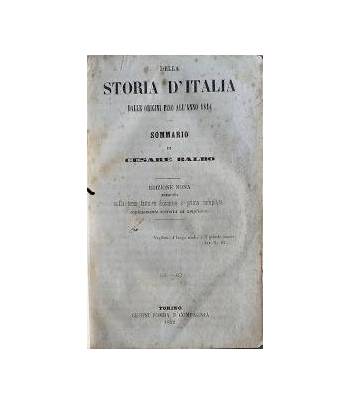 Della Storia d'Italia. Dalle origini fino all'anno 1814 - Sommario