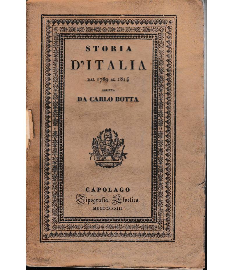 Storia d'Italia dal 1789 al 1814. Tomo V.