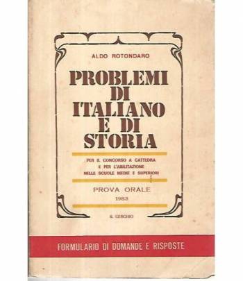 Problemi di italiano e di storia