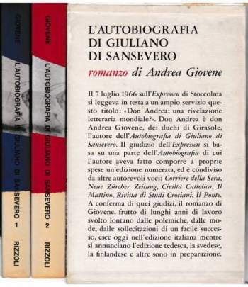 L'autobiografia di Giuliano di Sansevero 2 volumi