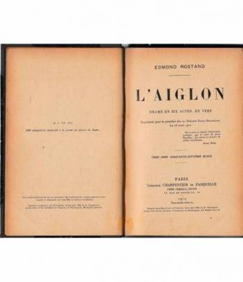 L'Aiglon. Drame en six actes, en vers