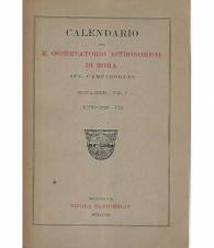 Calendario del  R. osservatorio astronomico di Roma sul Campidoglio