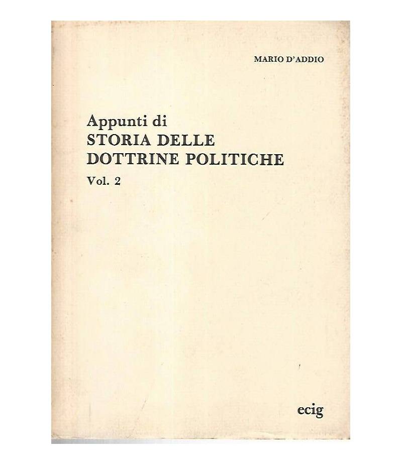 Appunti di storia delle dottrine politiche. Volume 2