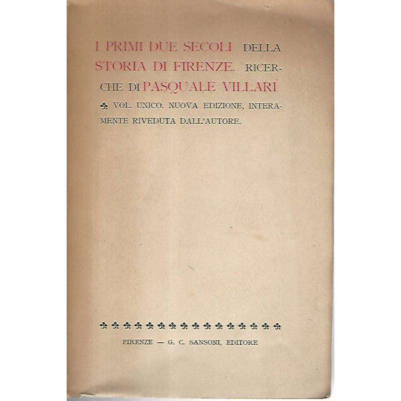 I primi due secoli della storia di Firenze