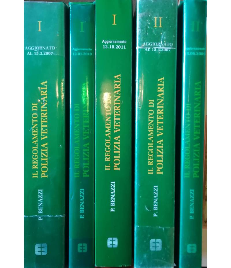 Il Regolamento di Polizia Veterinaria. (5 volumi). Vol. I e Vol. II del 2007. Aggiornamenti 2009, 2010, 2011.