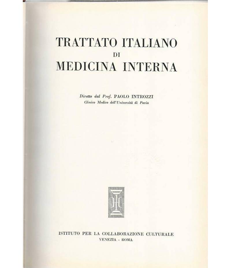 Trattato italiano di medicina interna. Malattie dell'apparato respiratorio. Malattie del mediasto e del diaframma