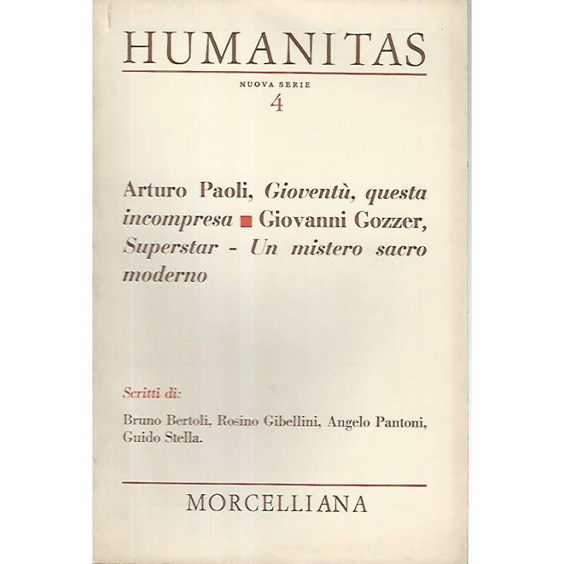 Humanitas Anno XXVII n. 4 aprile 1972